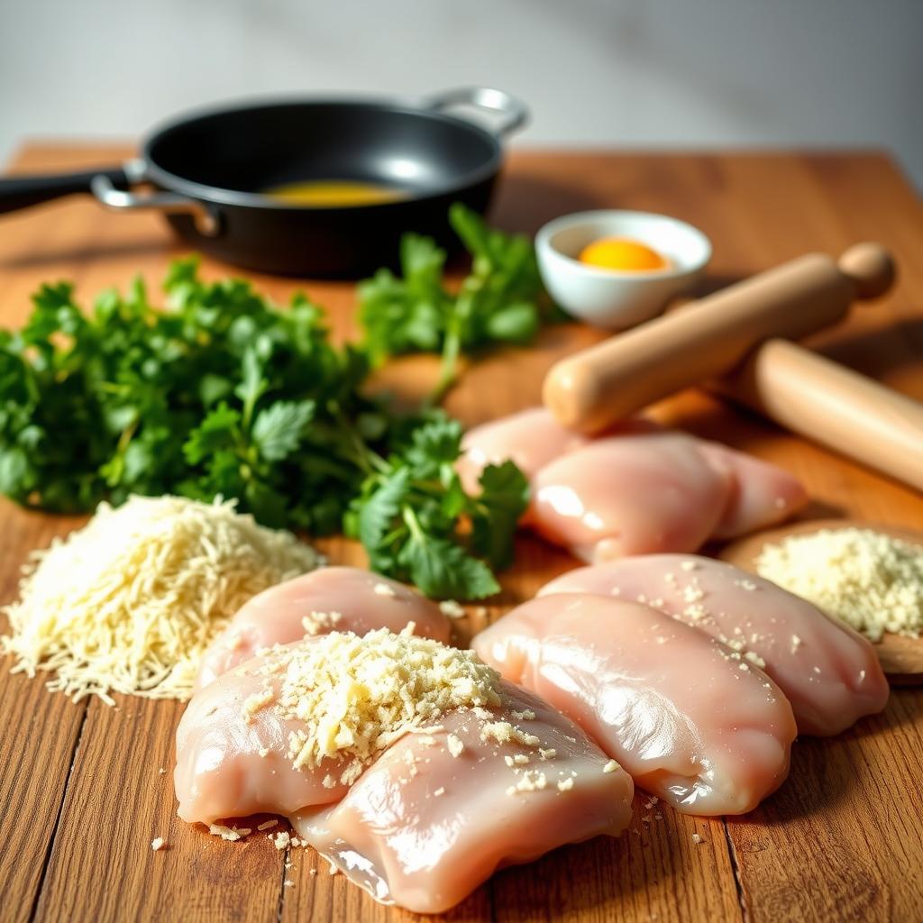 Ingredients for Parmesan Crusted Chicken