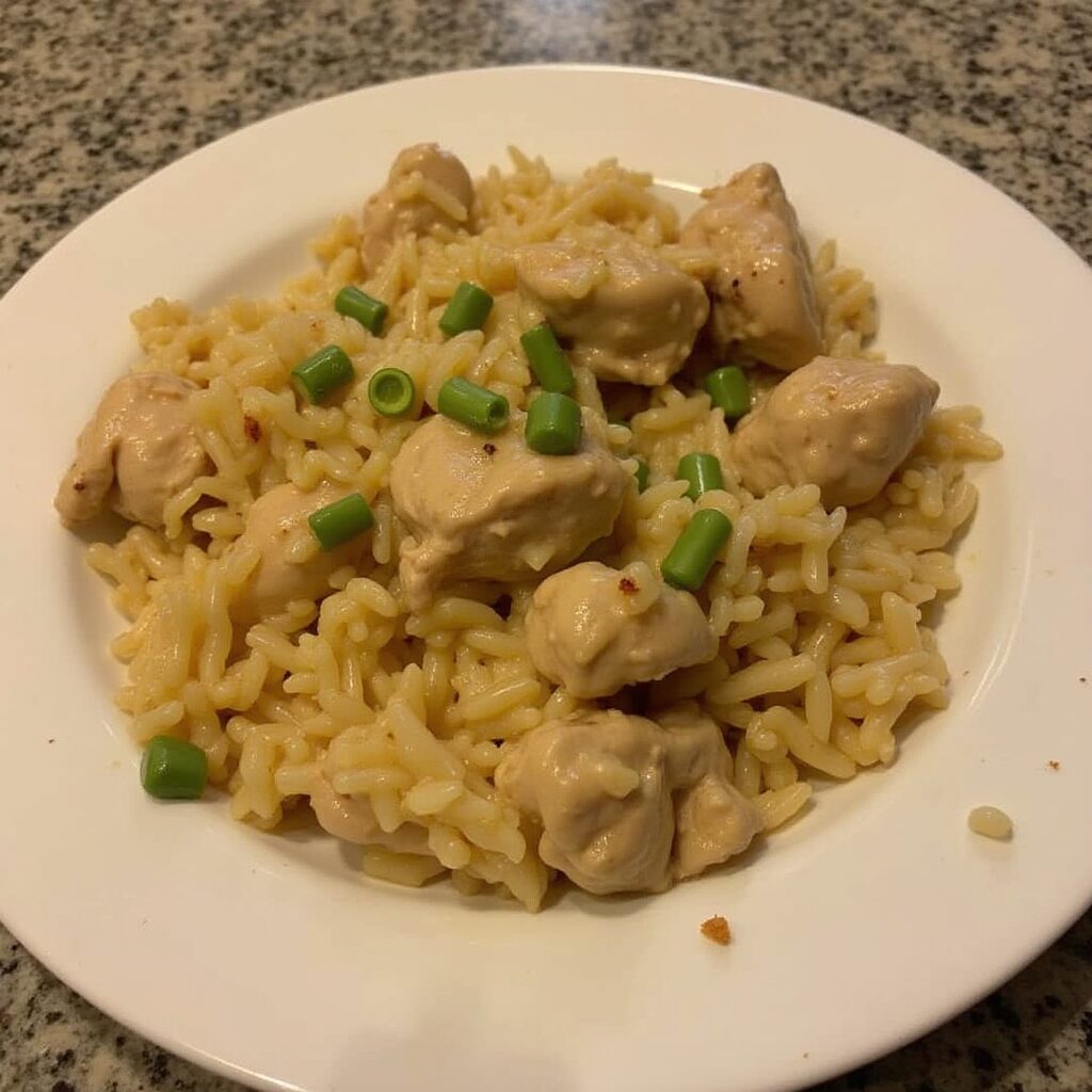 Creamy Smothered Chicken and Rice recipe