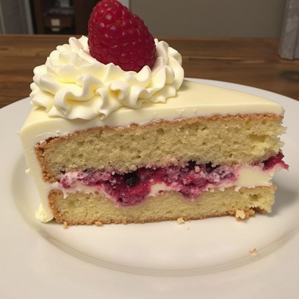 White Chocolate Raspberry Poke Cake