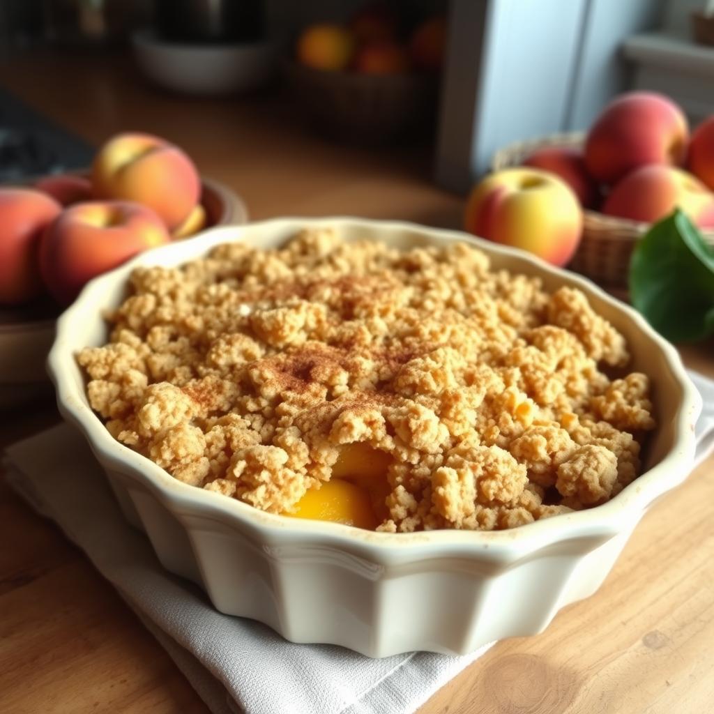 peach crumble